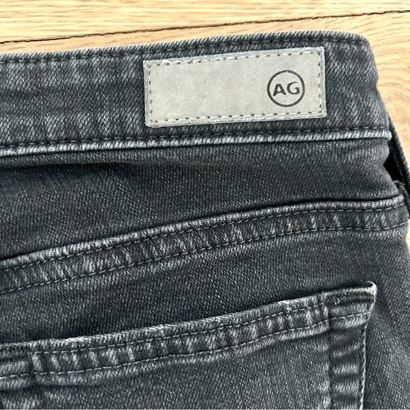 AG Adriano Goldschmied Stilt Cigarette Crop Jeans Distressed Black Rinse Size 24 - Picture 9 of 14